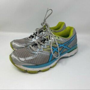 Asics Womens Gt-2000 4 Running Shoes Gray Green T656N Lace Up Mesh size 9